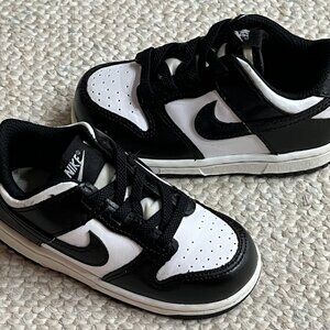 NIKE Dunk Panda Black White Toddler Boy Size 8C Child Sneakers Shoes CW1589-100